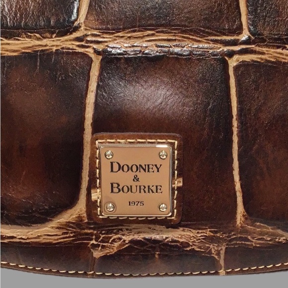 NEW Dooney & Bourke Large Luna Bag from the Nile Collection, Shoulder Bag, Brown - Picture 2 of 13